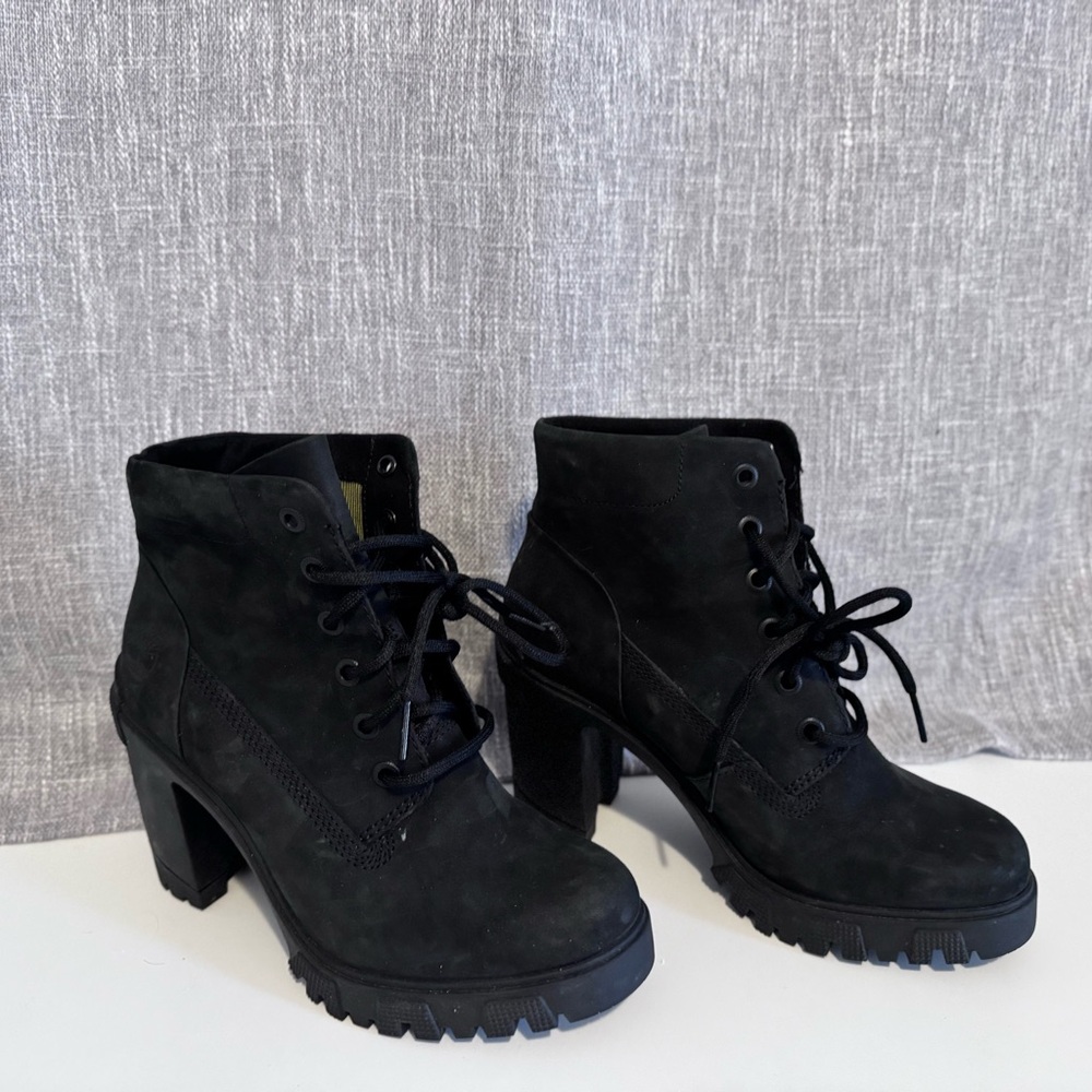 Women's Black Lace-Up Ankle Boots